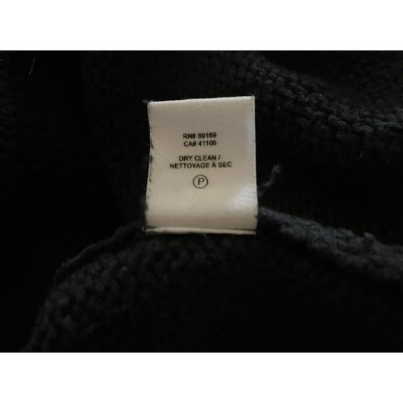 Derek Lam 10 Crosby Women's Black Crochet Sleeve‎ Pullover Sweater Black Medium - Picture 5 of 5